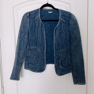 Textured Denim blazer
